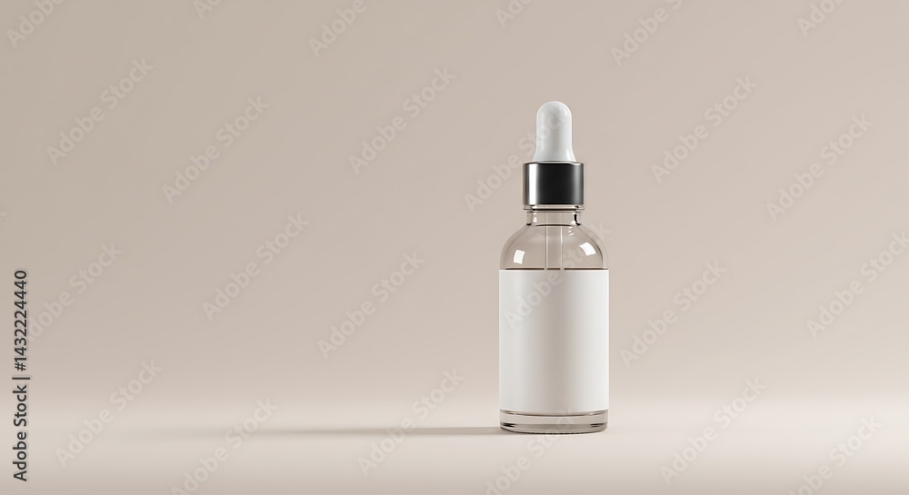 Dropper Bottle on Light Background for Product Mockup Dropper Bottle on Light Background for Product Mockup