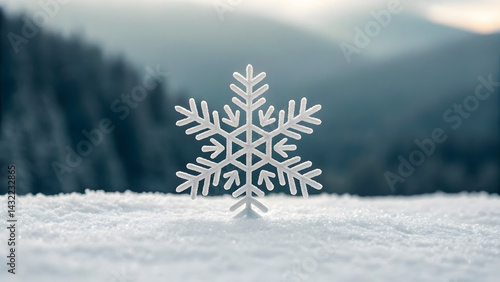Obraz na płótnie Snowflake vector cold winter weather flat w salonie