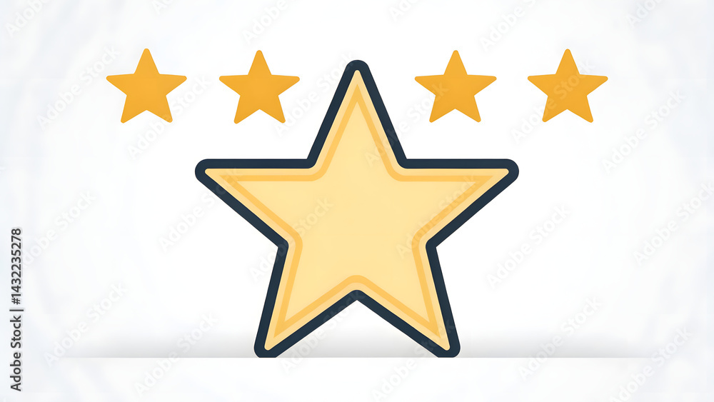 Obraz premium Star vector favorite rating flat vector symb