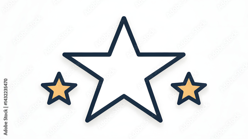 Star vector favorite rating flat vector symb
