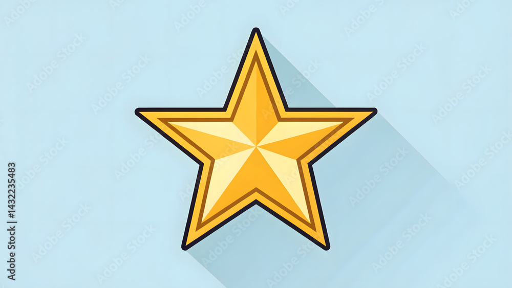 Obraz premium Star vector favorite rating flat vector symb