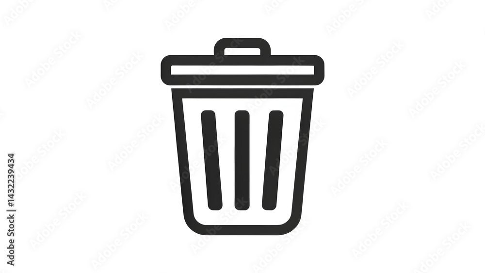 Trash vector delete remove flat symbol