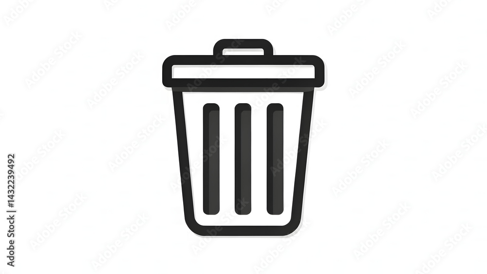 Trash vector delete remove flat symbol