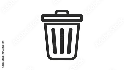 Obraz na płótnie Trash vector delete remove flat symbol w salonie