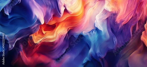 Swirling Abstract Patterns in Vibrant Blue, Purple, Orange, and Pink for Dynamic Fluid Design and Creative Backgrounds

 photo