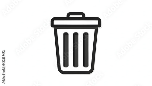 Obraz na płótnie Trash vector delete remove flat symbol w salonie