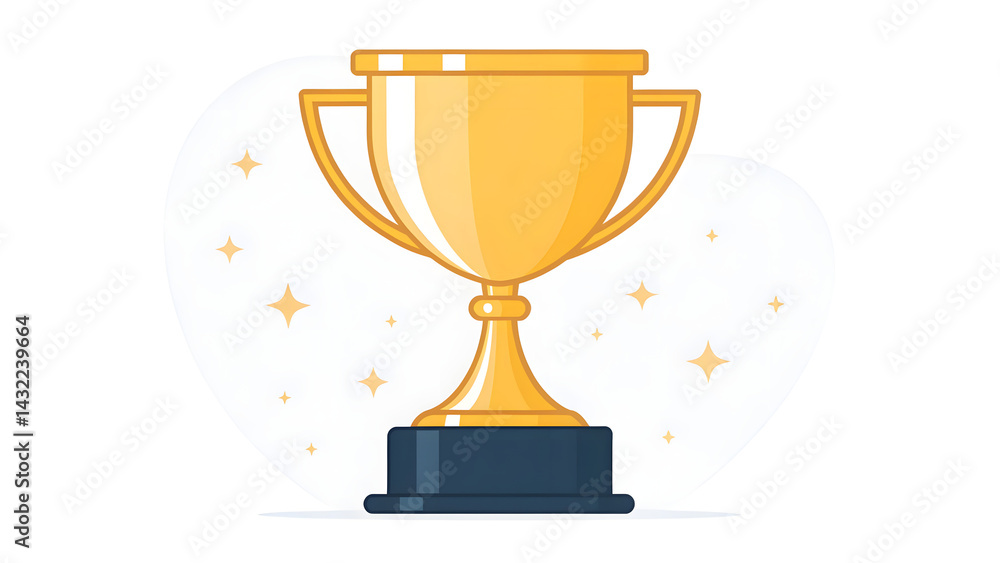 Trophy cup vector achievement reward symbol