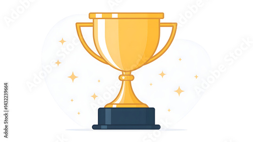 Obraz na płótnie Trophy cup vector achievement reward symbol w salonie