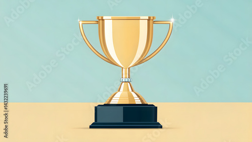 Obraz na płótnie Trophy cup vector achievement reward symbol w salonie
