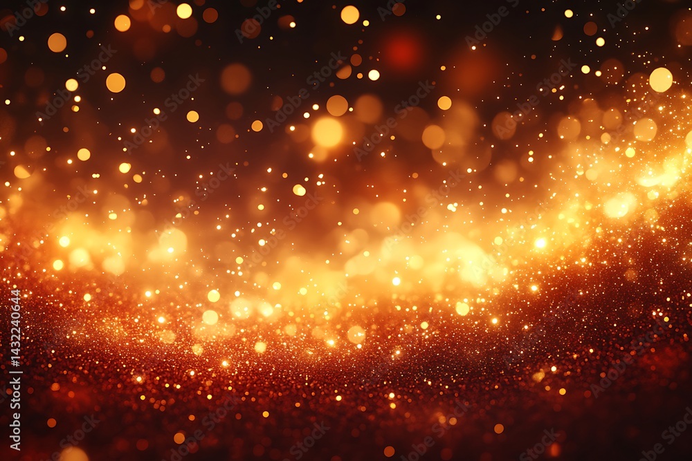 Shimmering Golden Sparkles and Bokeh Swirl Against Dark Background for Magical and Festive Atmosphere Design
Shimmering Golden Sparkles and Bokeh Swirl Against Dark Background for Magical and Festive Atmosphere Design
