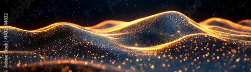Golden Abstract 3D Background
