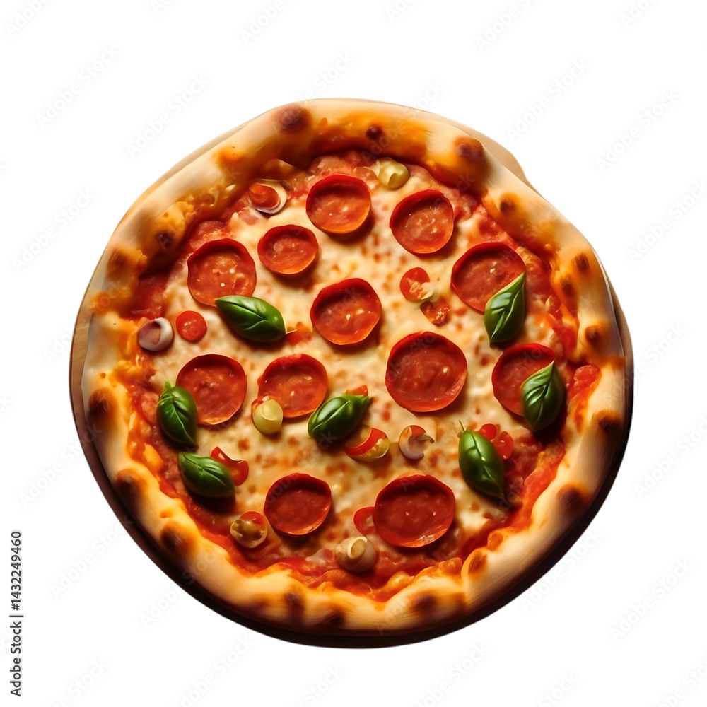 pizza, isolated transparent png, Generative AI pizza, isolated transparent png, Generative AI
