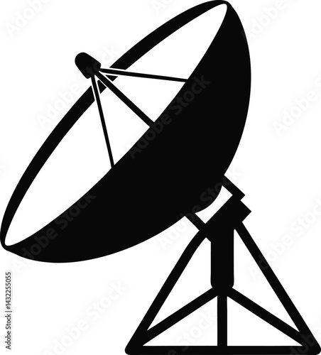 Satellite Dish Icon with Stand Design