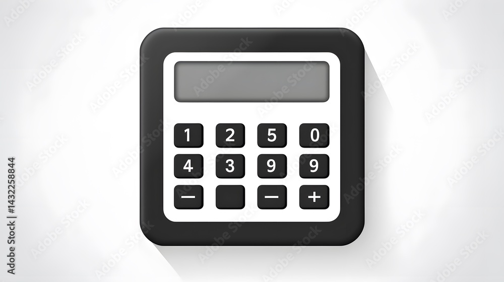 Professional flat calculator icon for business and finance website design Professional flat calculator icon for business and finance website design