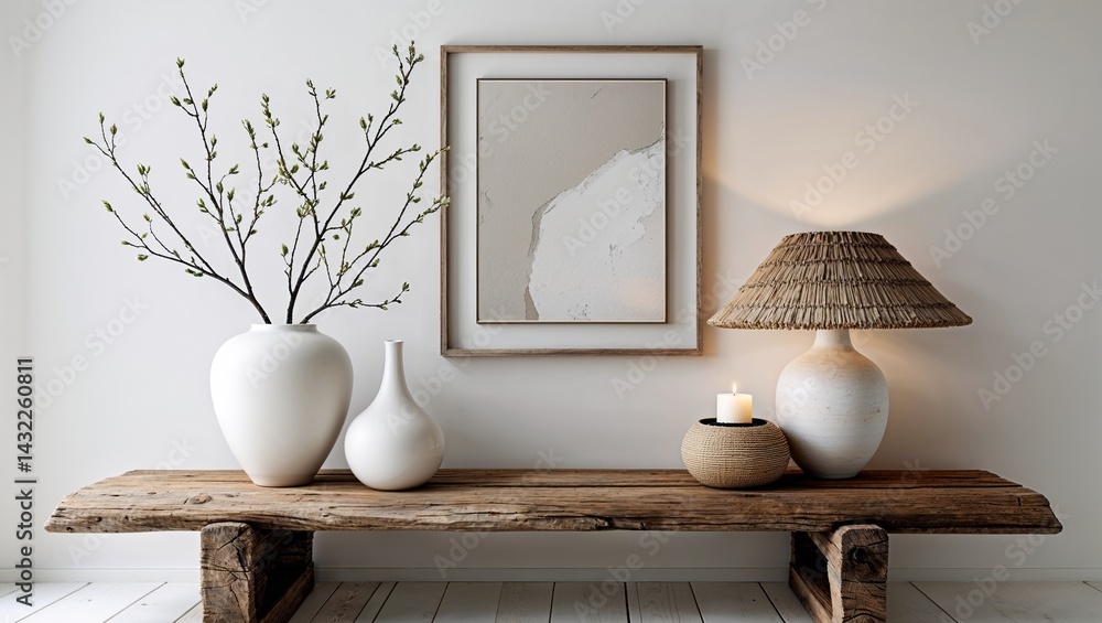 Obraz premium Modern interior design showcases a luxury living room with stylish furniture and decor near a window