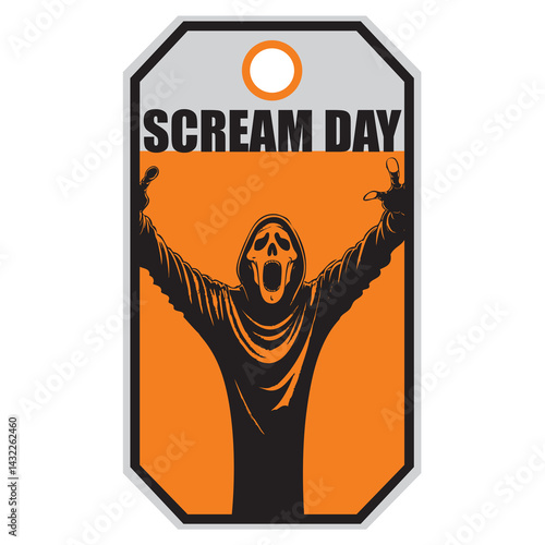 Scream Day date label