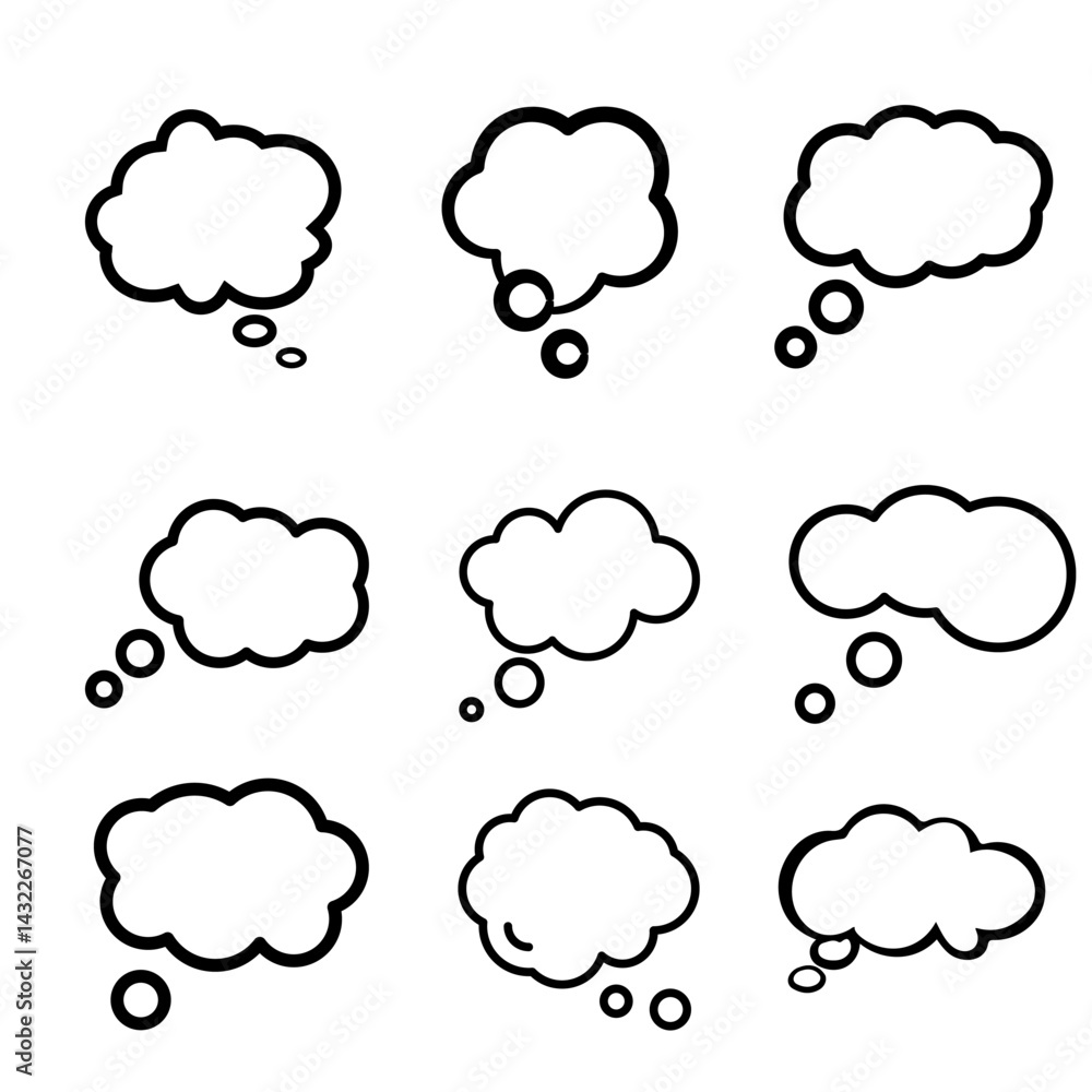 set of comic clouds set of comic clouds