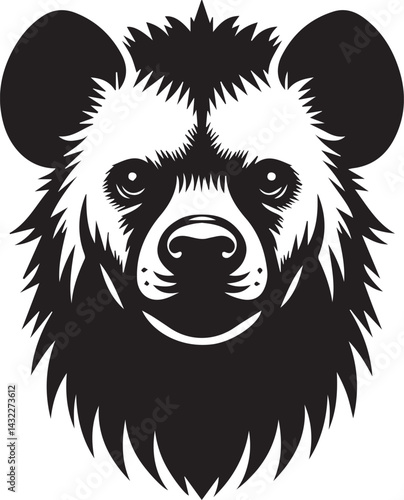 hyena head vector, hyena head logo silhouette vector