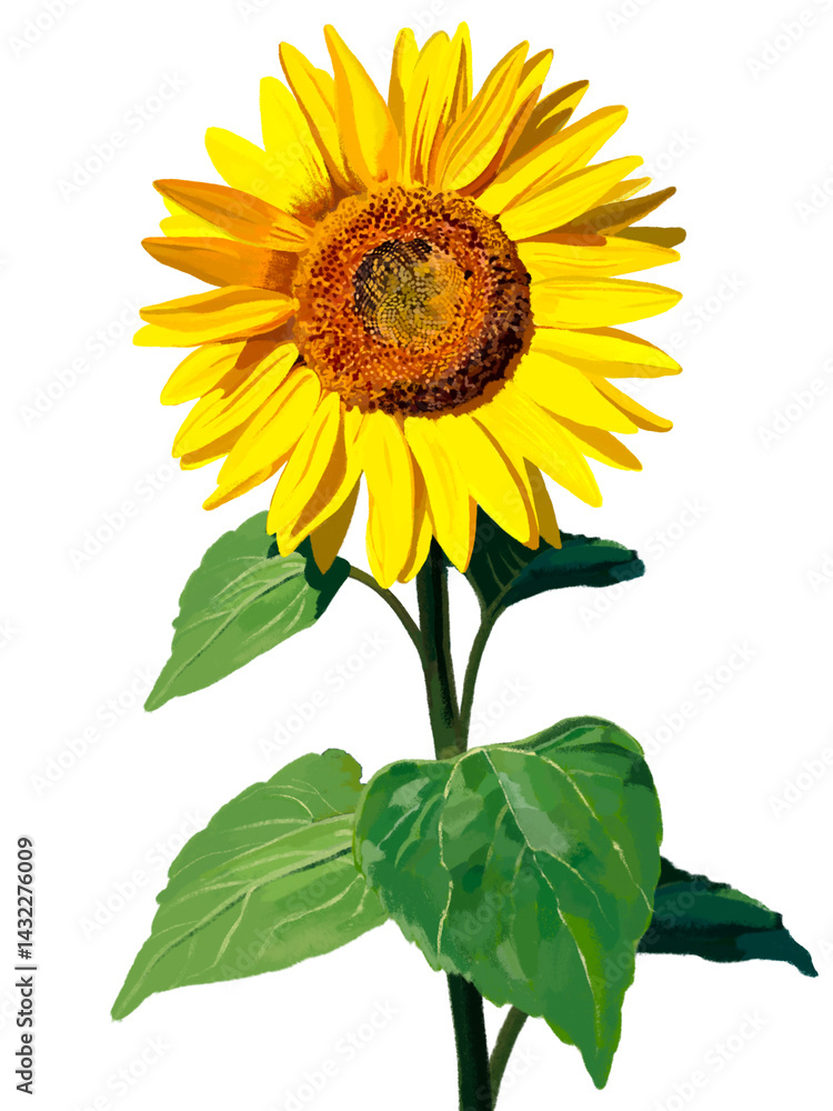 Obraz premium ひまわり（正面向き）