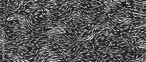 Monochrome texture composed of irregular graphic elements. Distressed uneven grunge background. Abstract vector illustration. Overlay for interesting effect and depth. Isolated on white background.