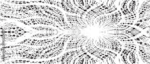 Circular starburst explosion texture. Distressed uneven grunge background. Abstract vector illustration. Overlay to create interesting effect and depth. Isolated on white background.