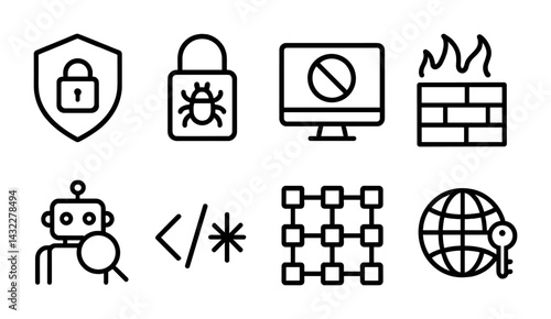vector illustration of a set of icons