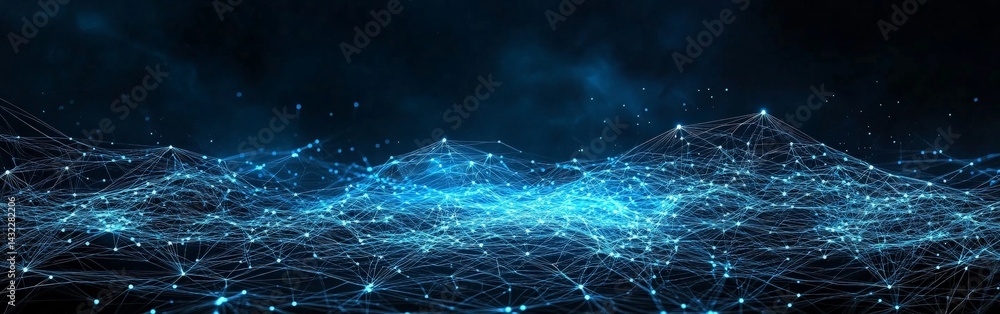 Blue Abstract Digital Technology Network Connections Blue Abstract Digital Technology Network Connections