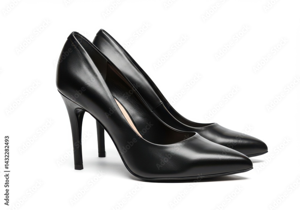 Pair of elegant heels isolated on white background Pair of elegant heels isolated on white background