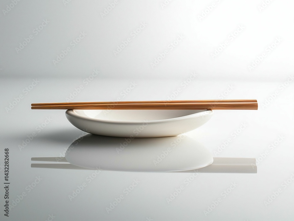 Chopsticks and Dish Chopsticks and Dish