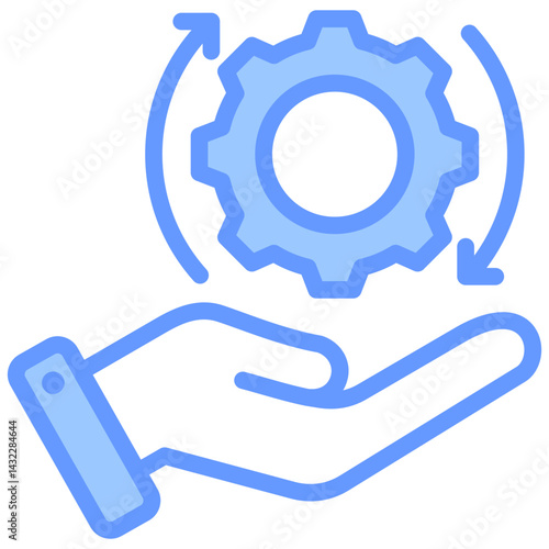Change Management Lineal Blue Icon