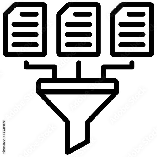 Data Collection Outline Icon