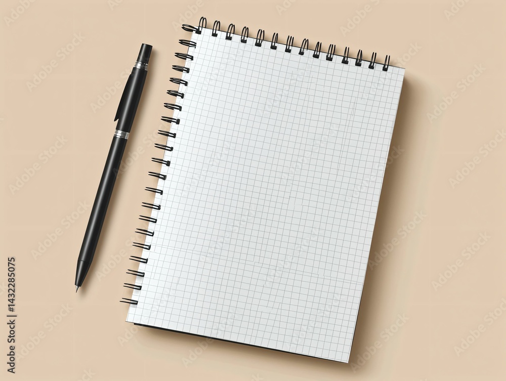 Blank Notebook & Pen Blank Notebook & Pen