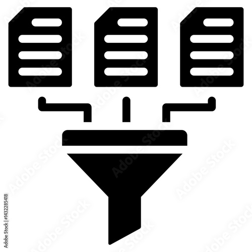 Data Collection Solid Black Icon