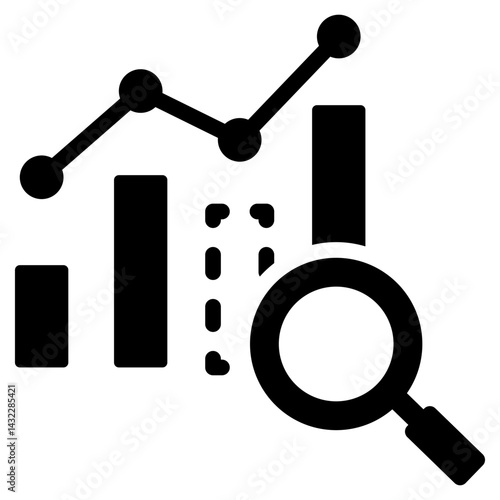 Gap Analysis Solid Black Icon
