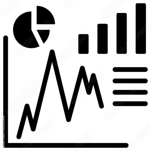 Variance Analysis Solid Black Icon