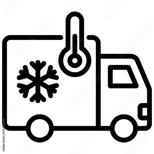 Cold Chain Logistic Outline Icon