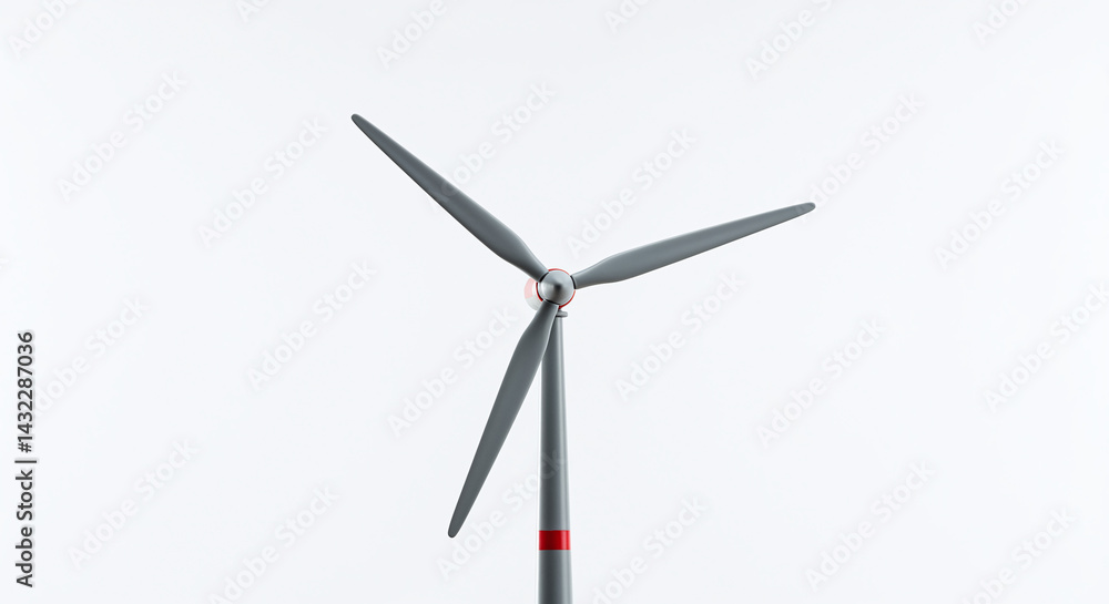 small wind turbine model isolated on white background. generative ai small wind turbine model isolated on white background. generative ai