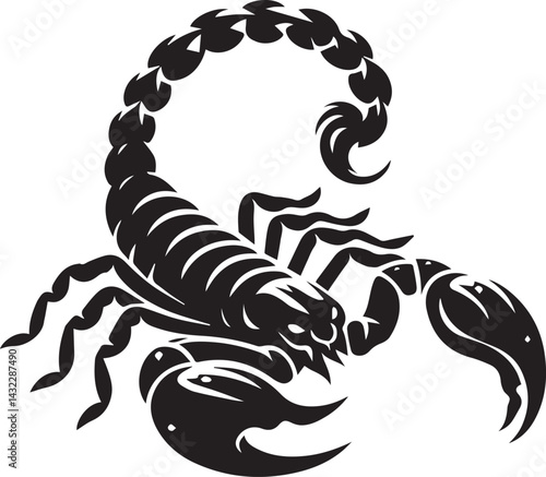 scorpion tattoo vector, scorpion logo silhouette vector