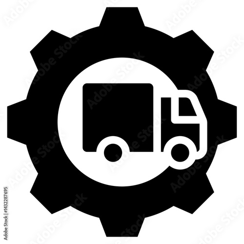 Fleet Management Solid Black Icon
