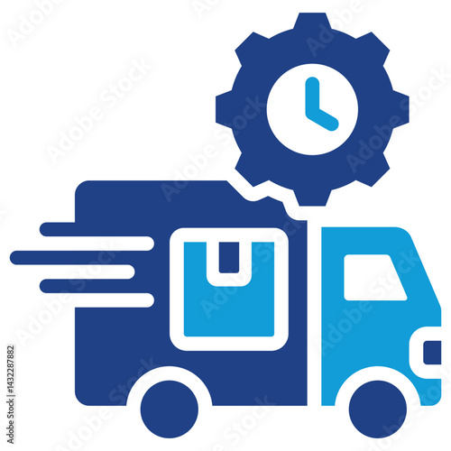 Last Mile Delivery Dual Tone Icon