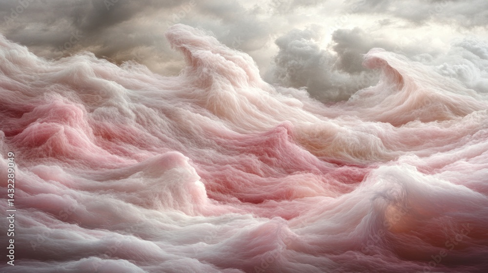 Abstract landscape of swirling, pastel clouds. Abstract landscape of swirling, pastel clouds.