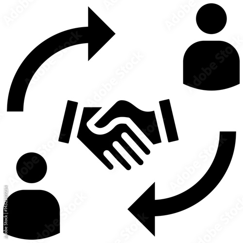 Referral Program glyph icon