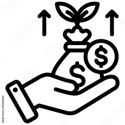 Venture Capital Outline Icon