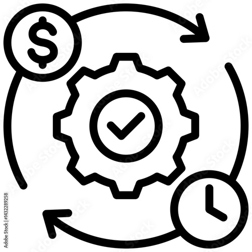 Operational Efficiency Outline Icon