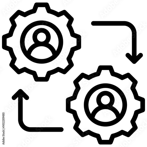 Employee Engagement Outline Icon