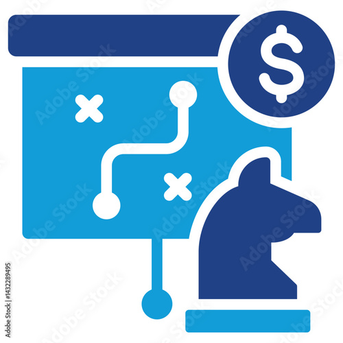 Business Strategy Dual Tone Icon