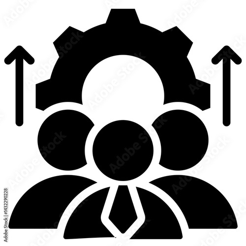 Leadership Development Solid Black Icon