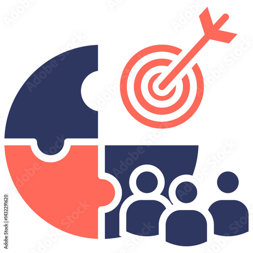 Target Marketing glyph color icon