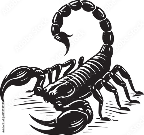 scorpion tattoo vector, scorpion logo silhouette vector