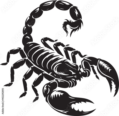 scorpion tattoo vector, scorpion logo silhouette vector